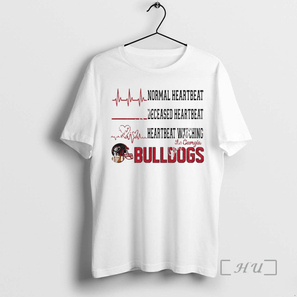 Officials Normal Heartbeat Deceased Heartbeat Heartbeat Watching Georgia Bulldogs Football 2025 Premium T Shirts Sweater
