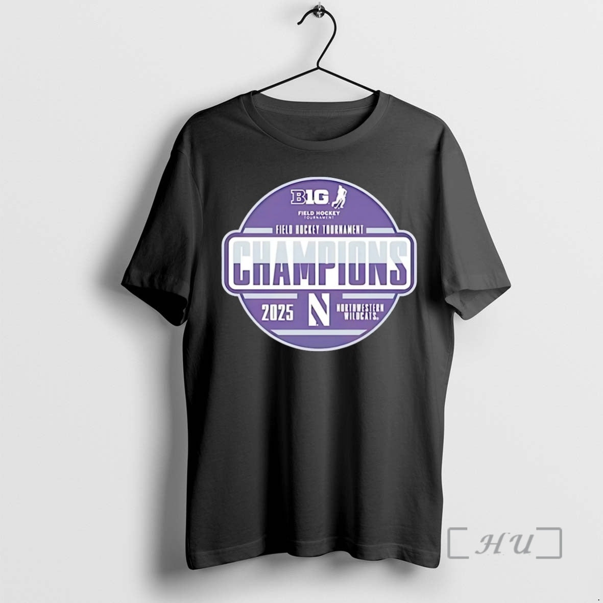 Officials Northwestern Wildcats 2025 Big Ten Field Hockey Tournament Champions Logo Christmas Premium T Shirts