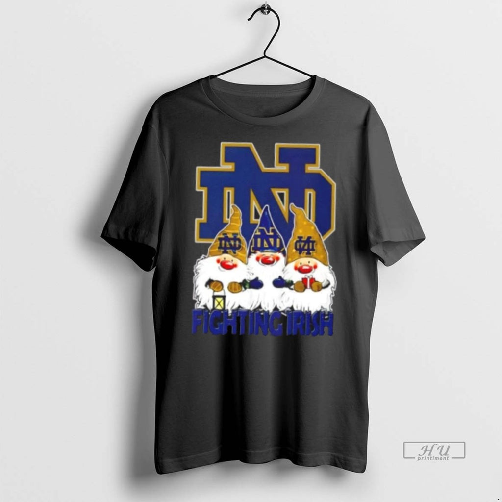 Officials Notre Dame Fighting Irish X Gnomes Xmas Christmas Premium Tee Shirt Sweater
