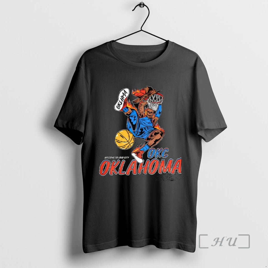 Officials Oklahoma City Thunder Nba Welcome To Oklahoma Skeleton Dunk T Shirt Sweater