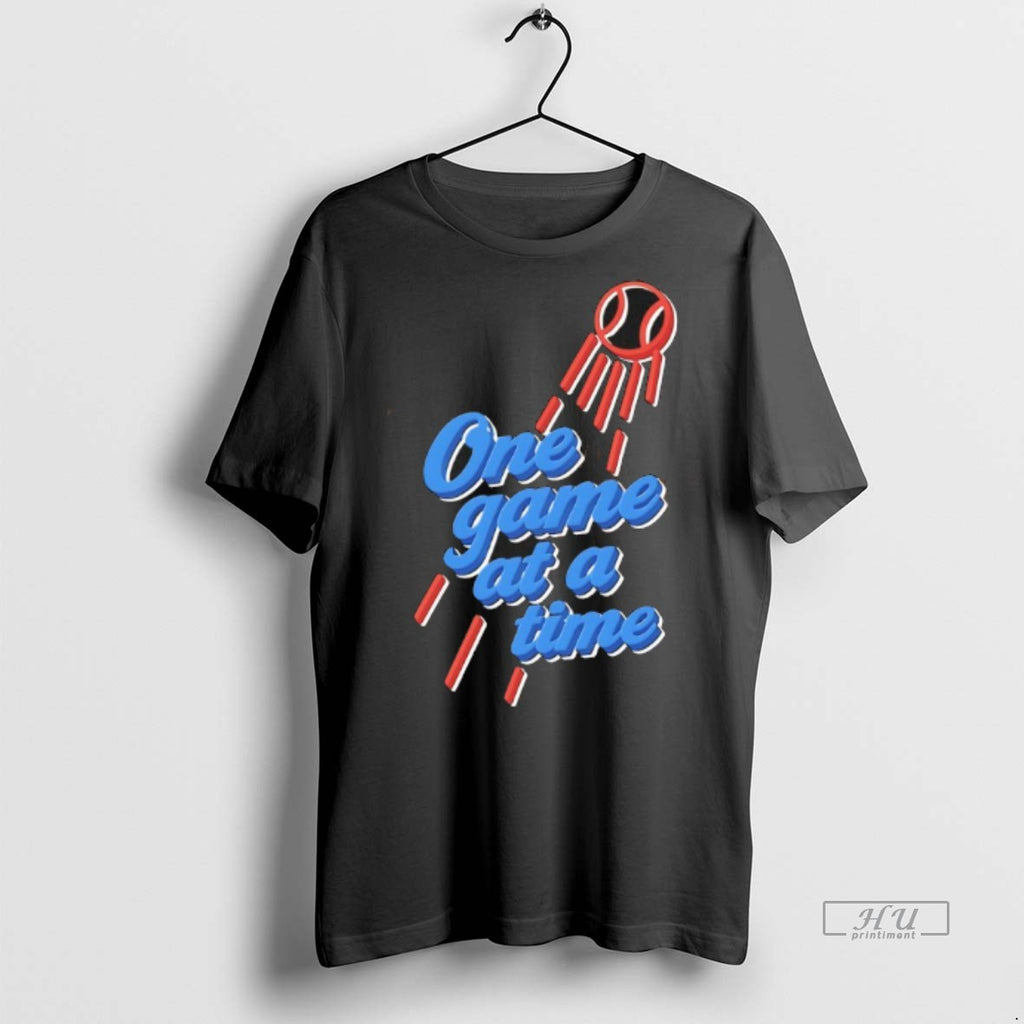 Officials One Game At A Time Los Angeles Dodgers Parody Logo Premium Tee Shirt Sweater