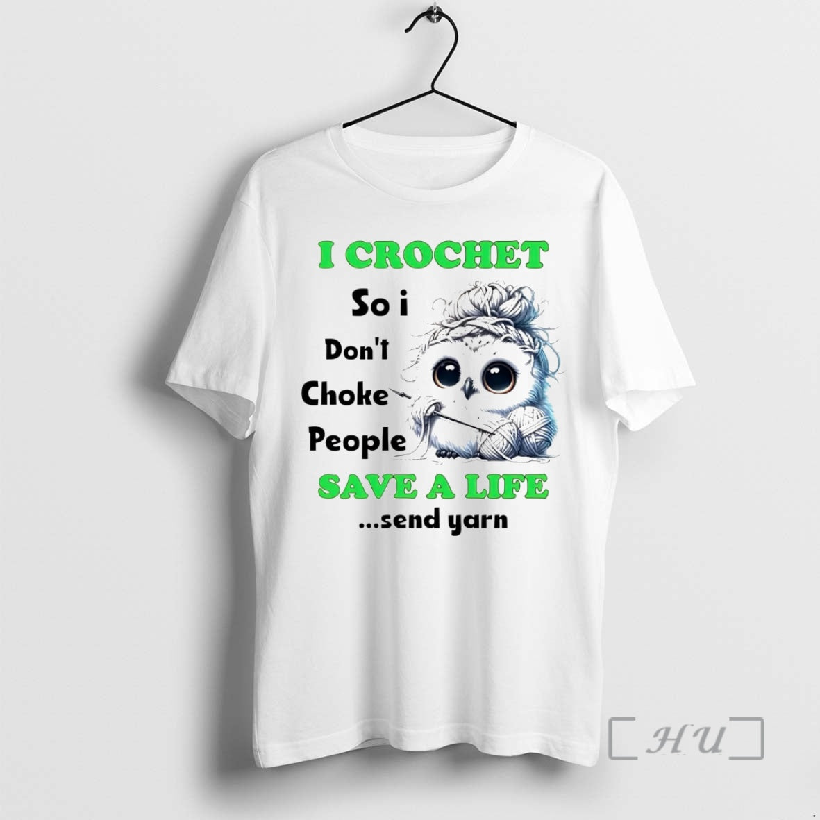 Officials Owl I Crochet So I Dont Choke People Save A Life Premium T Shirts