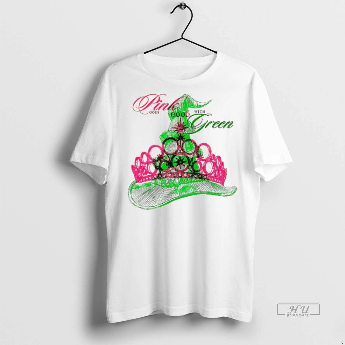 Officials Pink Goes Good With Green Premium Tee Shirt Sweater