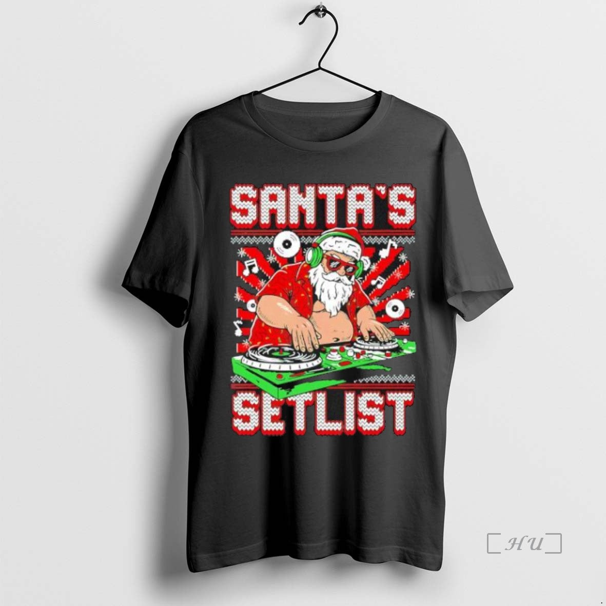 Officials Premium Santas Play Dj Setlist Ugly Black