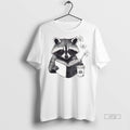 Officials Raccon Reading Book And Coffee Subtle Anti Trump Tee Shirt Sweater