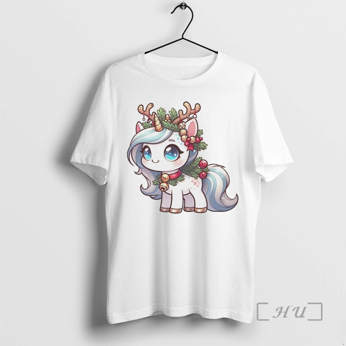 Officials Reindeer Unicorn Bells And Holly Christmas White