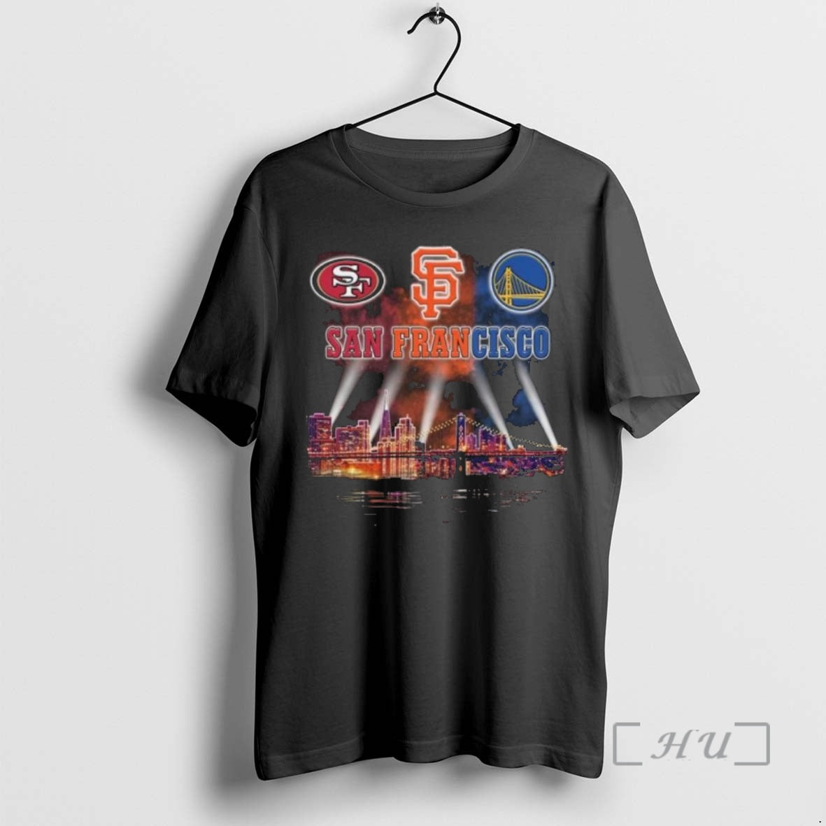 Officials San Francisco City Sports 49ers Saints Warriors Skyline Light 2025 Premium T Shirt Sweater