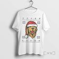 Officials Santa Golden Retriever Dog Ugly Christmas