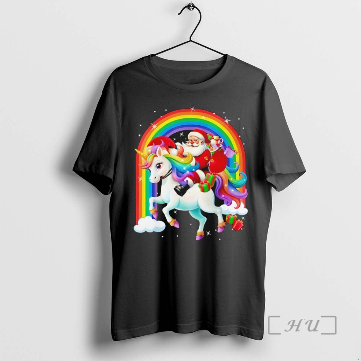 Officials Santa Riding Rainbow Unicorn Christmas Gifts