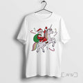 Officials Santa Riding Unicorn Candy Joy Christmas White