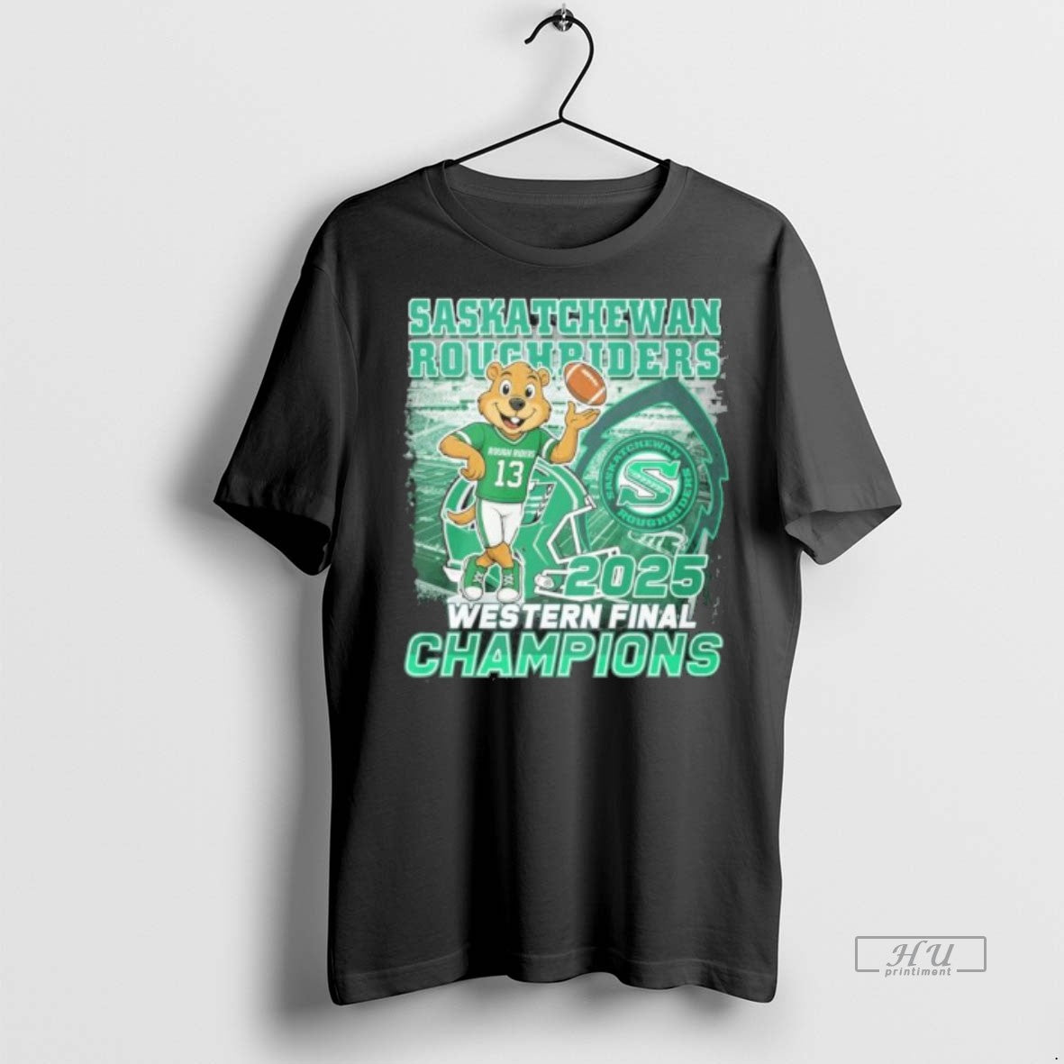 Officials Saskatchewan Roughriders Mascot 2025 Western Final Champions Premium Tee Shirt Sweater