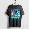 Officials Seattle Mariners Al West Division Champions 1995 1997 2001 2025 Mascot T Shirts Sweater
