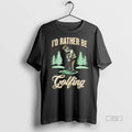 Officials Skeleton Id Rather Be Golfing Graphic Tee Shirt Sweater