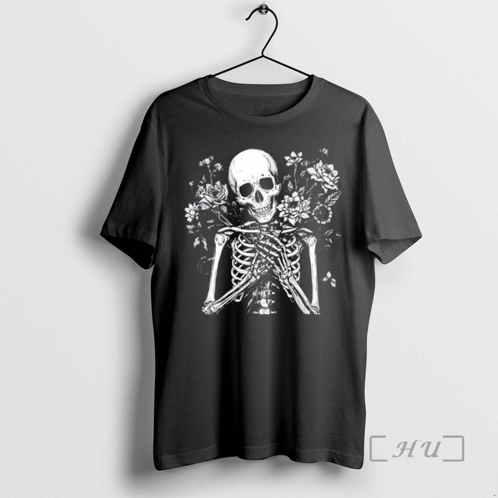 Officials Skeleton And Flowers Gothic Black