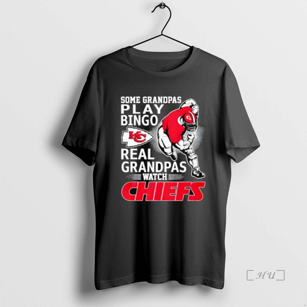 Officials Some Grandpas Play Bingo Real Grandpas Watch Kansas City Chiefs Logo Player Jersey Premium