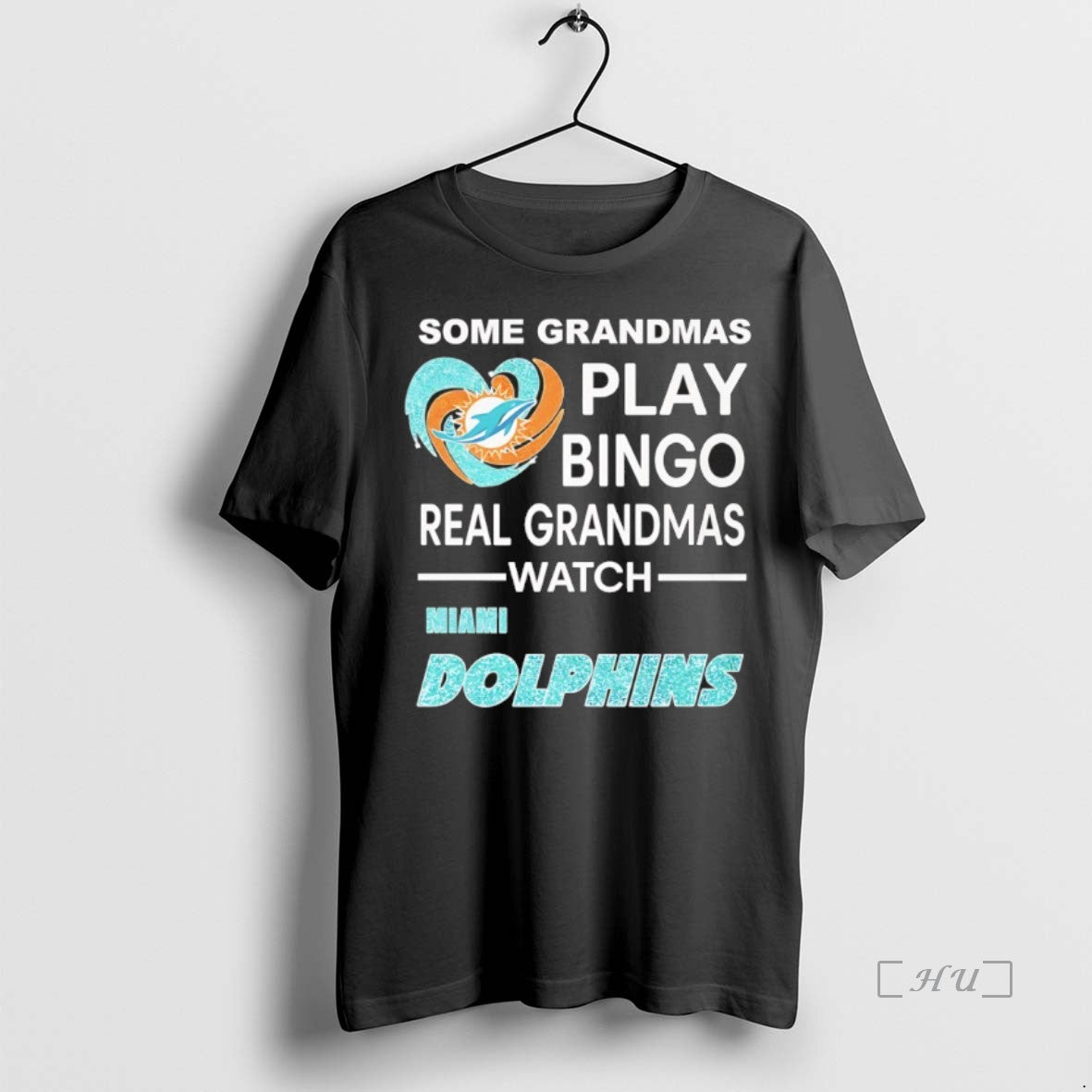 Officials Some Grandmas Play Bingo Real Grandmas Watch Miami Dolphins Diamond Heart T Shirts Sweater