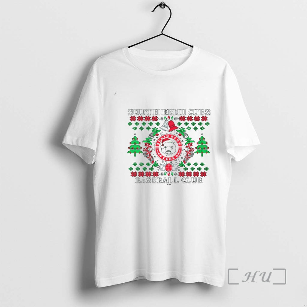 Officials South Bend Cubs Baseball Club Wreath Christmas Sweat Premium T Shirt Sweater