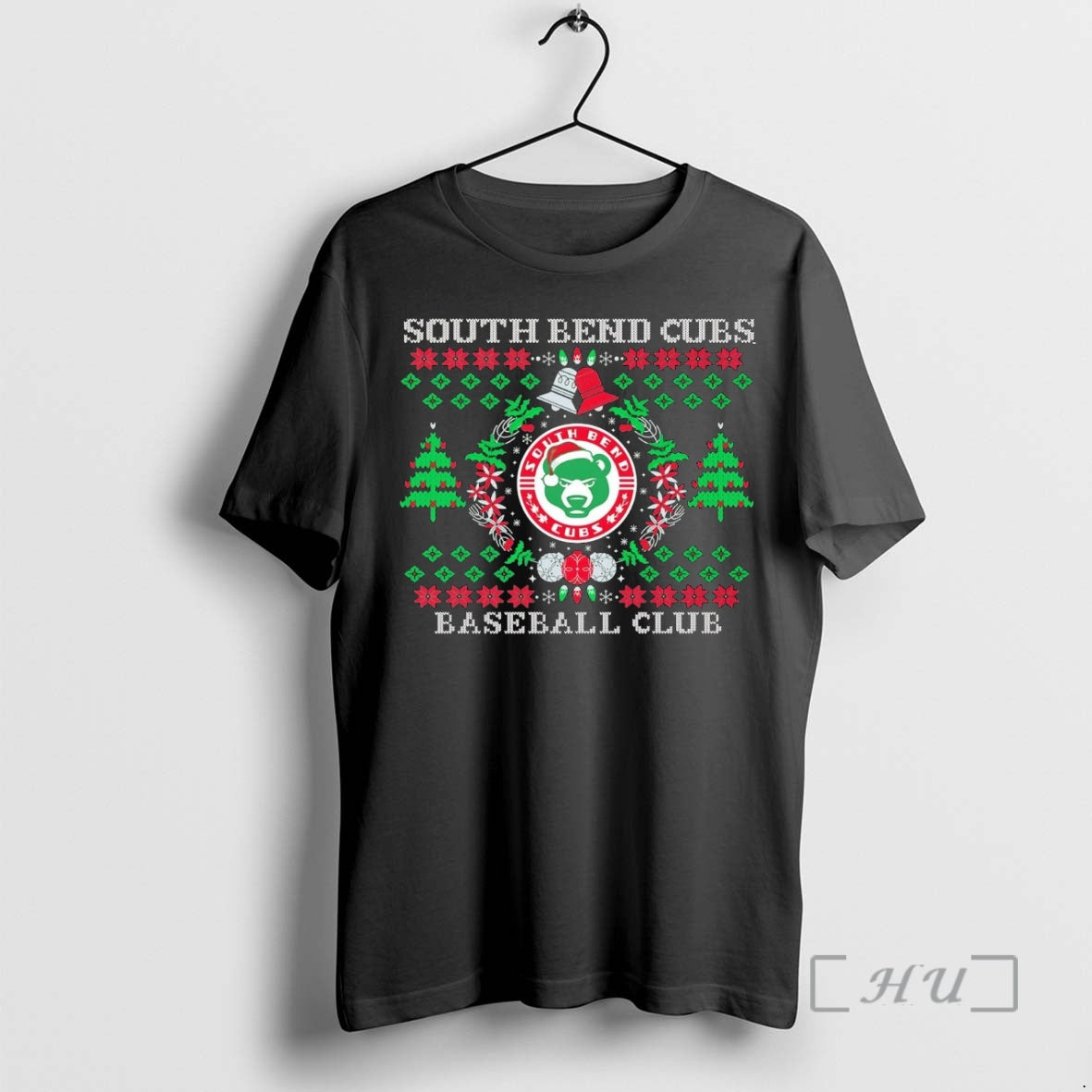 Officials South Bend Cubs Baseball Club Wreath Christmas Premium T Shirt Sweater