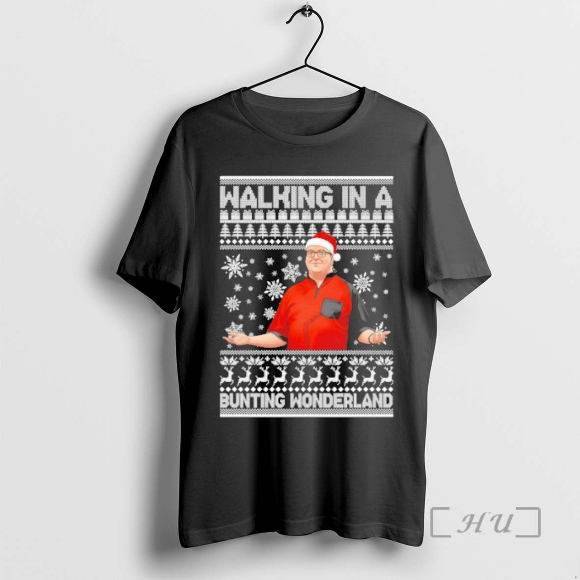 Officials Stephen Bunting Walking In A Bunting Wonderland Christmas T Shirt Sweater