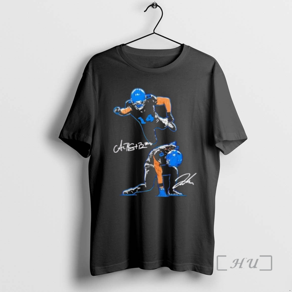 Officials Superbrown And Spidergibbs Detroit Lions Logo 2 Sided T Shirt Sweater