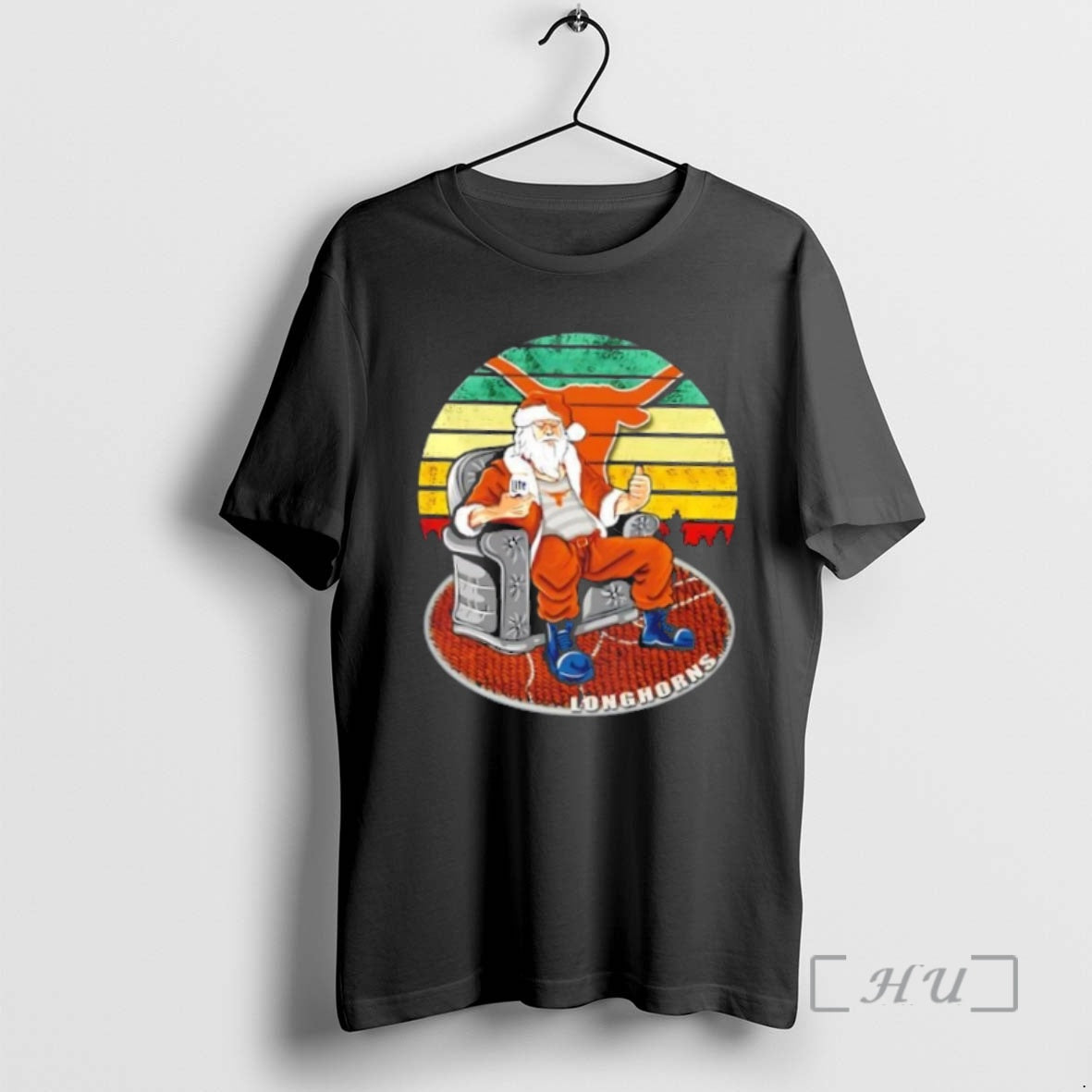 Officials Texas Longhorns X Santa Claus Christmas Vintage Premium T Shirt Sweater