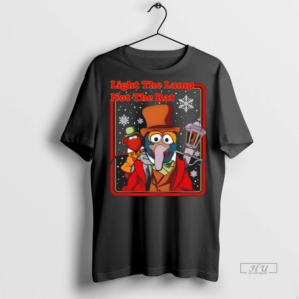 Officials The Muppets Christmas Carol Gonzo Rizzo Light The Lamp Not The Rat Premium Tee
