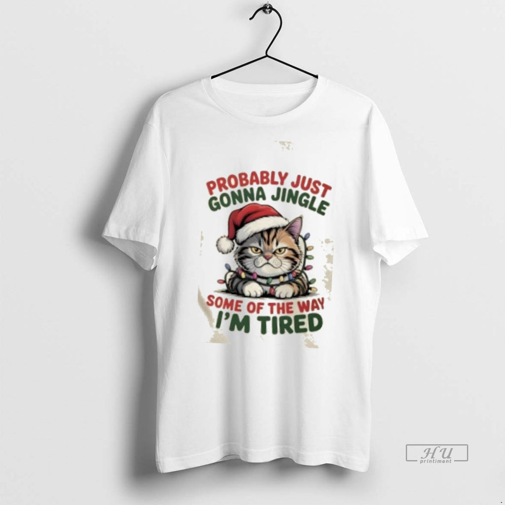 Officials Tired Cat Christmas Festive Lazy Cat Premium Tee Shirt Sweater