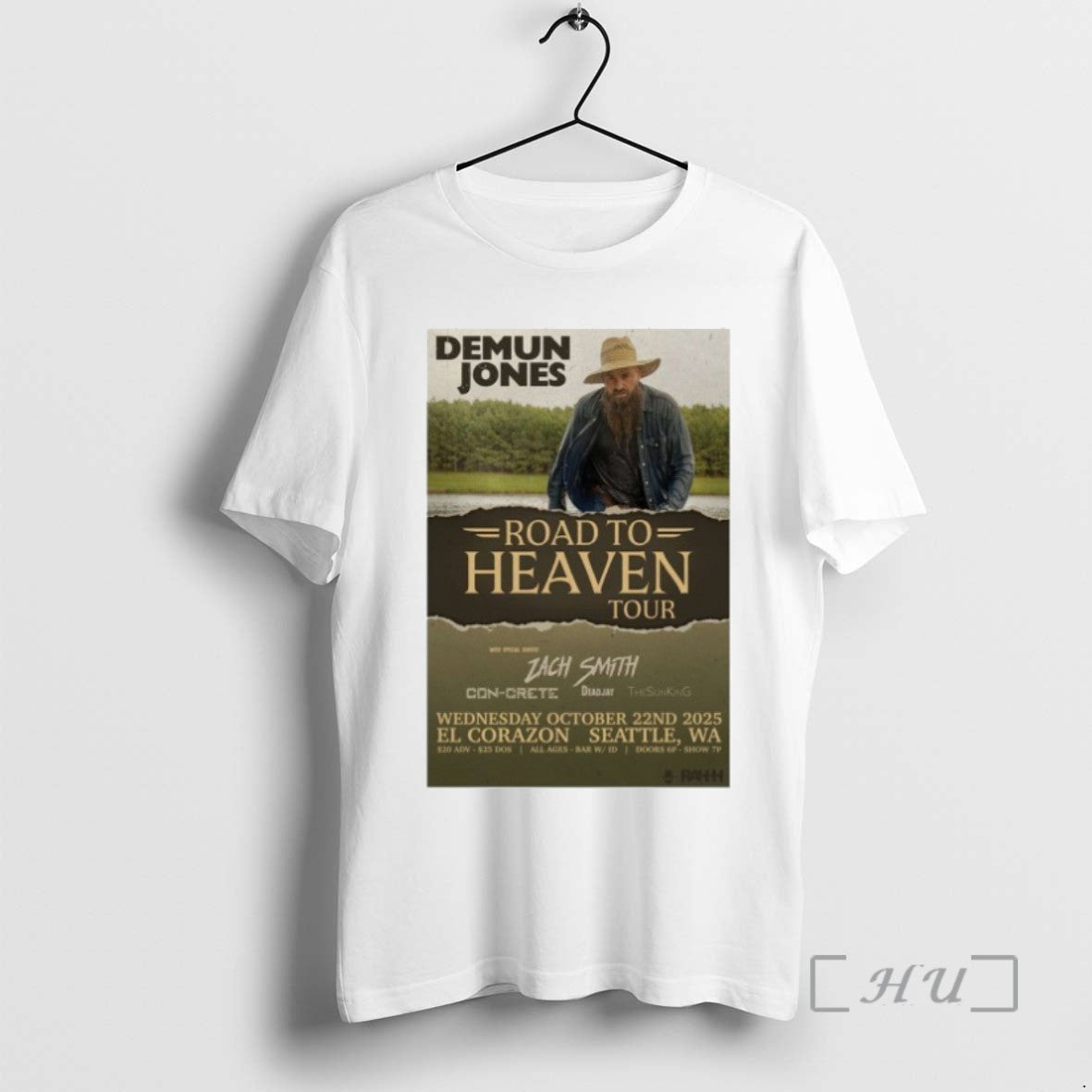 Officials Trending Demun Jones Road To Heaven Fall Tour 2025 El Corazon Seattle Wa Tee