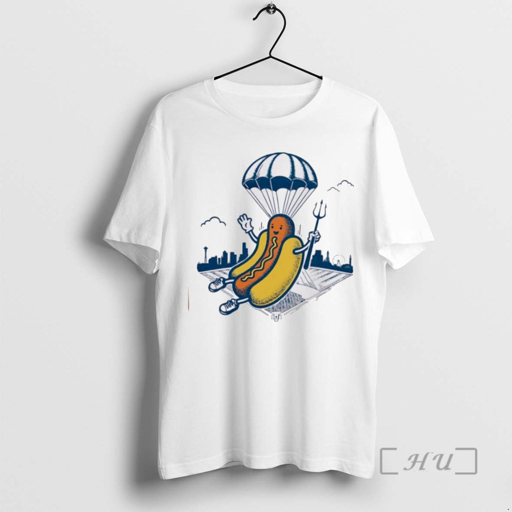 Officials Trending Hot Dogs Skydiving Mariners Mariners Vintage Tee Shirt Sweater
