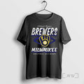 Officials Trending Premium National League Milwaukee Brewers Central Division Logo Retro Tee Shirt Sweater