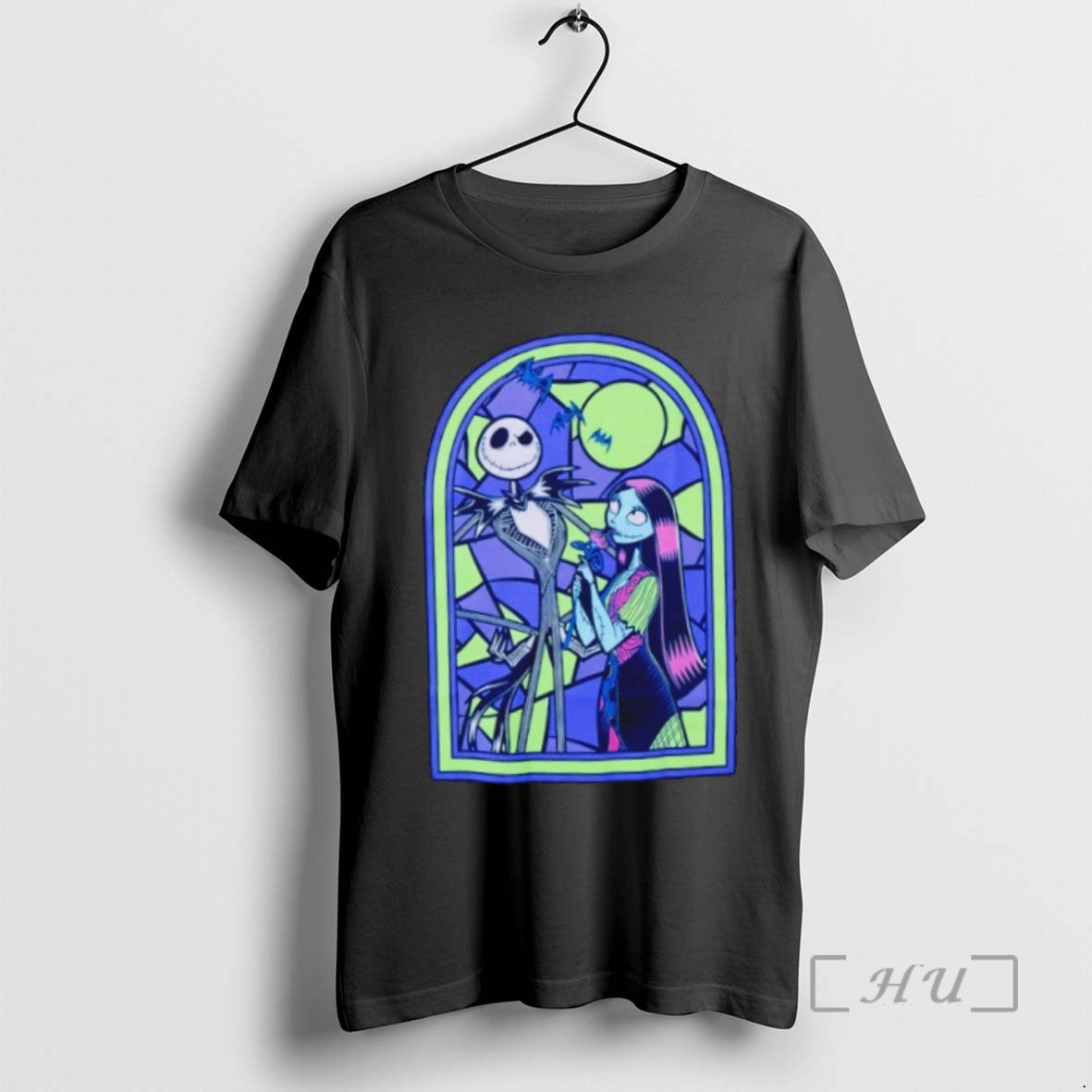 Officials Trending The Nightmare Before Christmas Jack Sally Stained Glass Tee Shirt Sweater