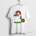 Officials Unicorn Santa Hat Green Red Christmas White