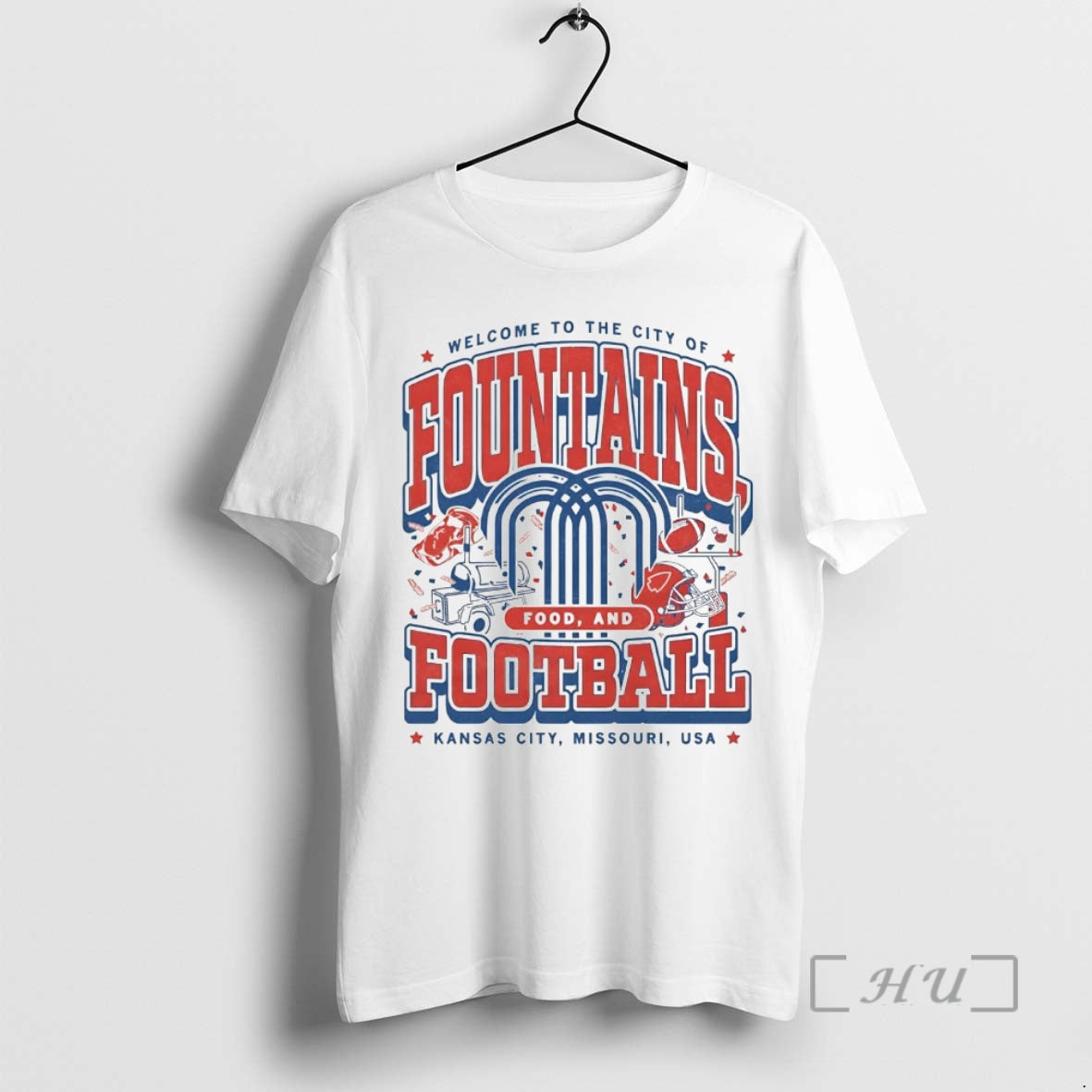 Officials Welcome To The City Of Fountains Food And Football Kansas City Premium T Shirts