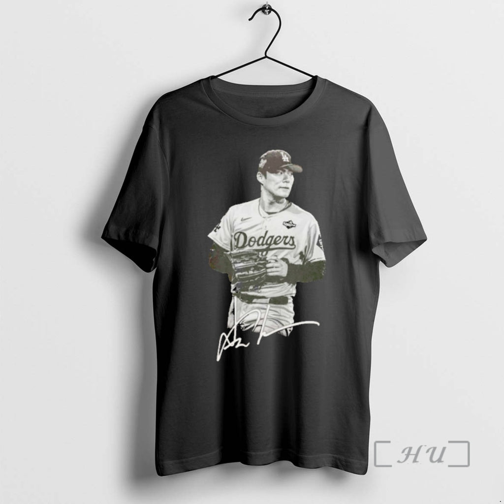 Officials Yoshinobu Yamamoto Los Angeles Dodgers Mlb World Series Champions 2025 Signature Vintage Premium