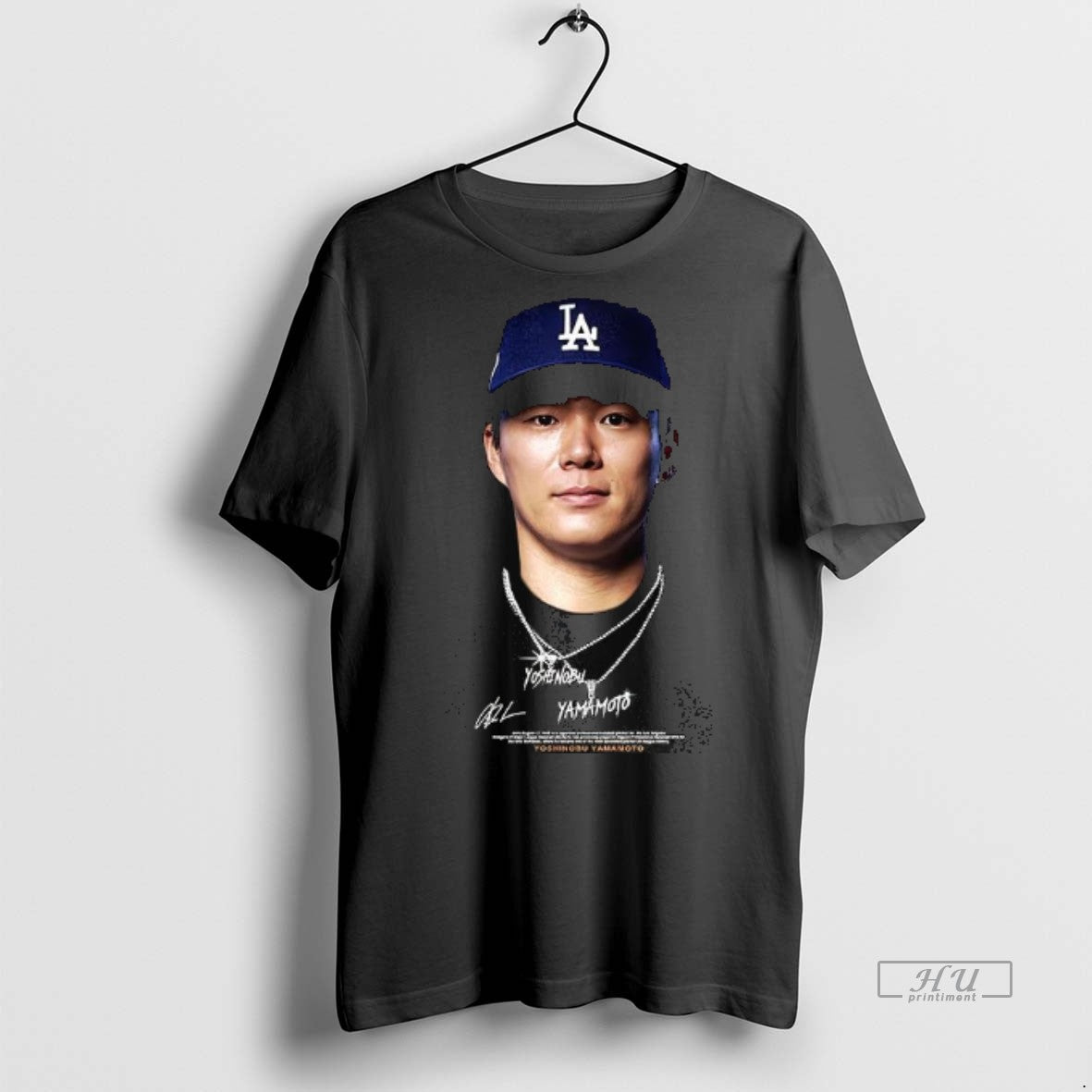 Officials Yoshinobu Yamamoto Los Angeles Dodgers World Series Champions 2025 Big Face Gang Premium Tee