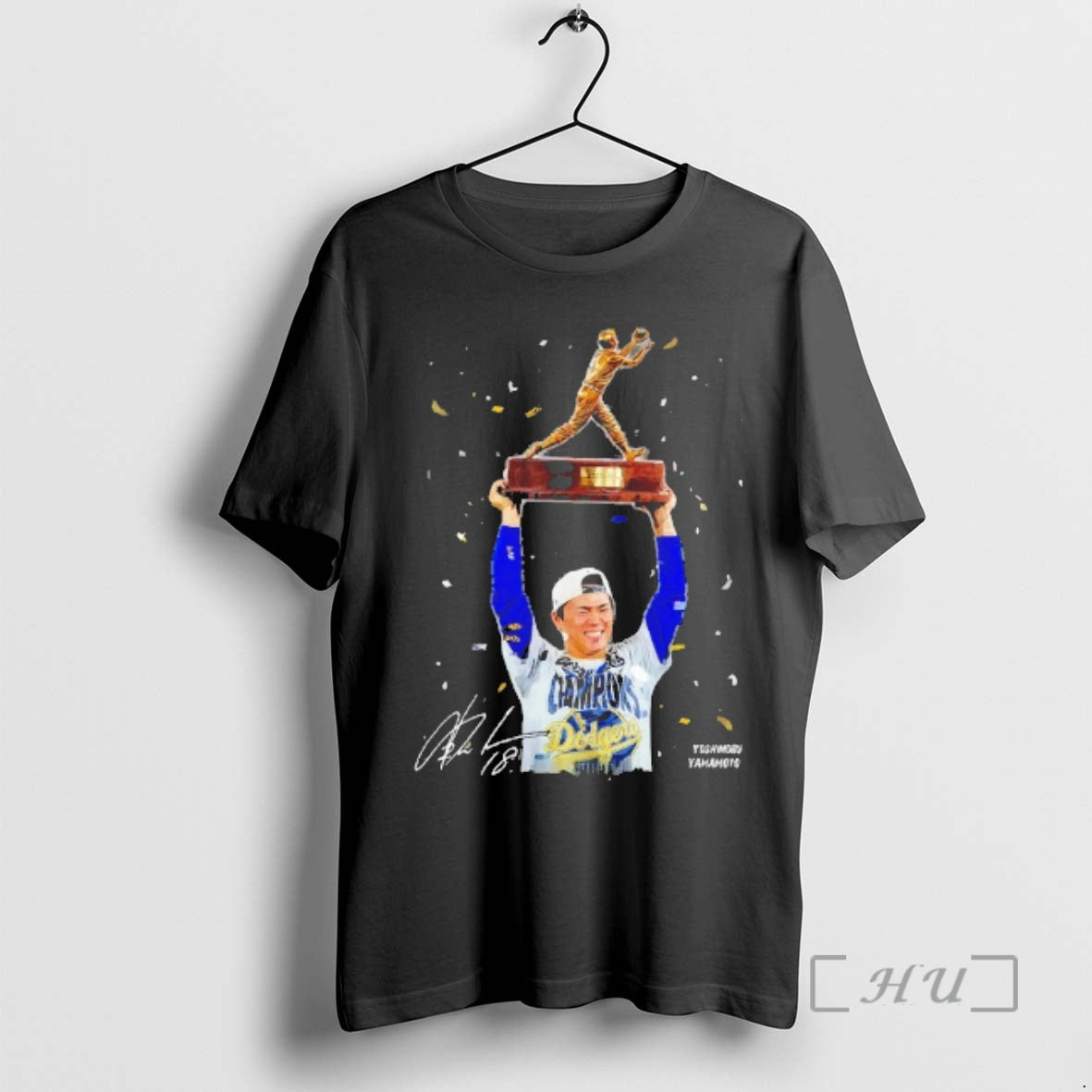 Officials Yoshinobu Yamamoto Los Angeles Dodgers Raise Mvp World Series Cup Signature