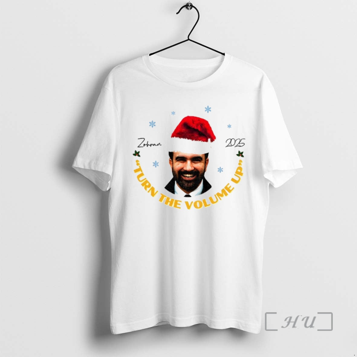 Officials Kcbahkwx Zohran Mamdani Santa Hat Turn The Volume Up 2025 Political Christmas Premium