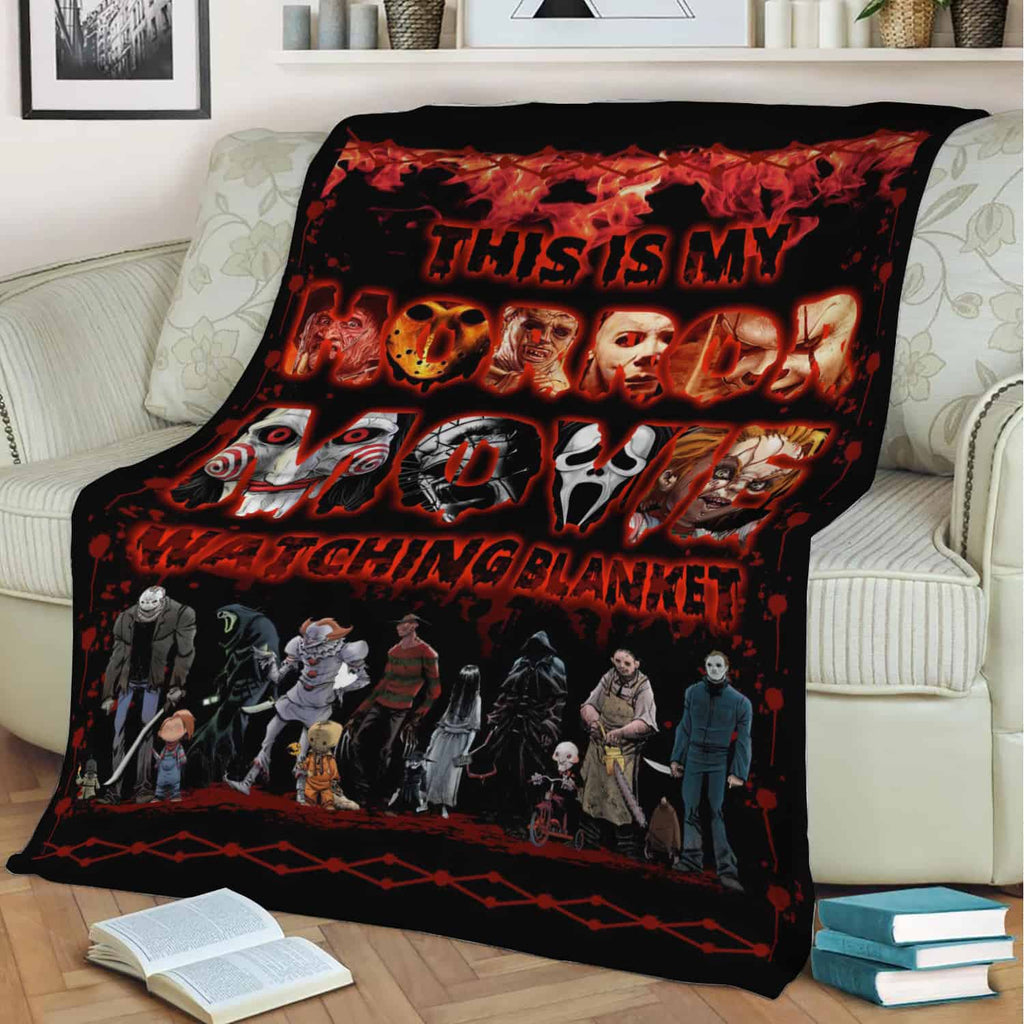 This Is My Horror Movie Watching Blanket | Fleece Blankets| Birthday Gifts | Halloween Gifts
