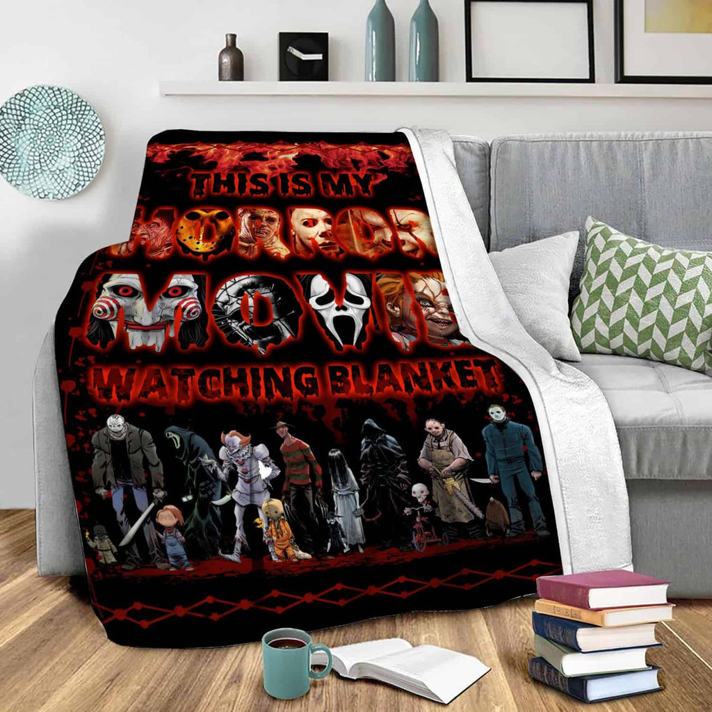 This Is My Horror Movie Watching Blanket | Fleece Blankets| Birthday Gifts | Halloween Gifts