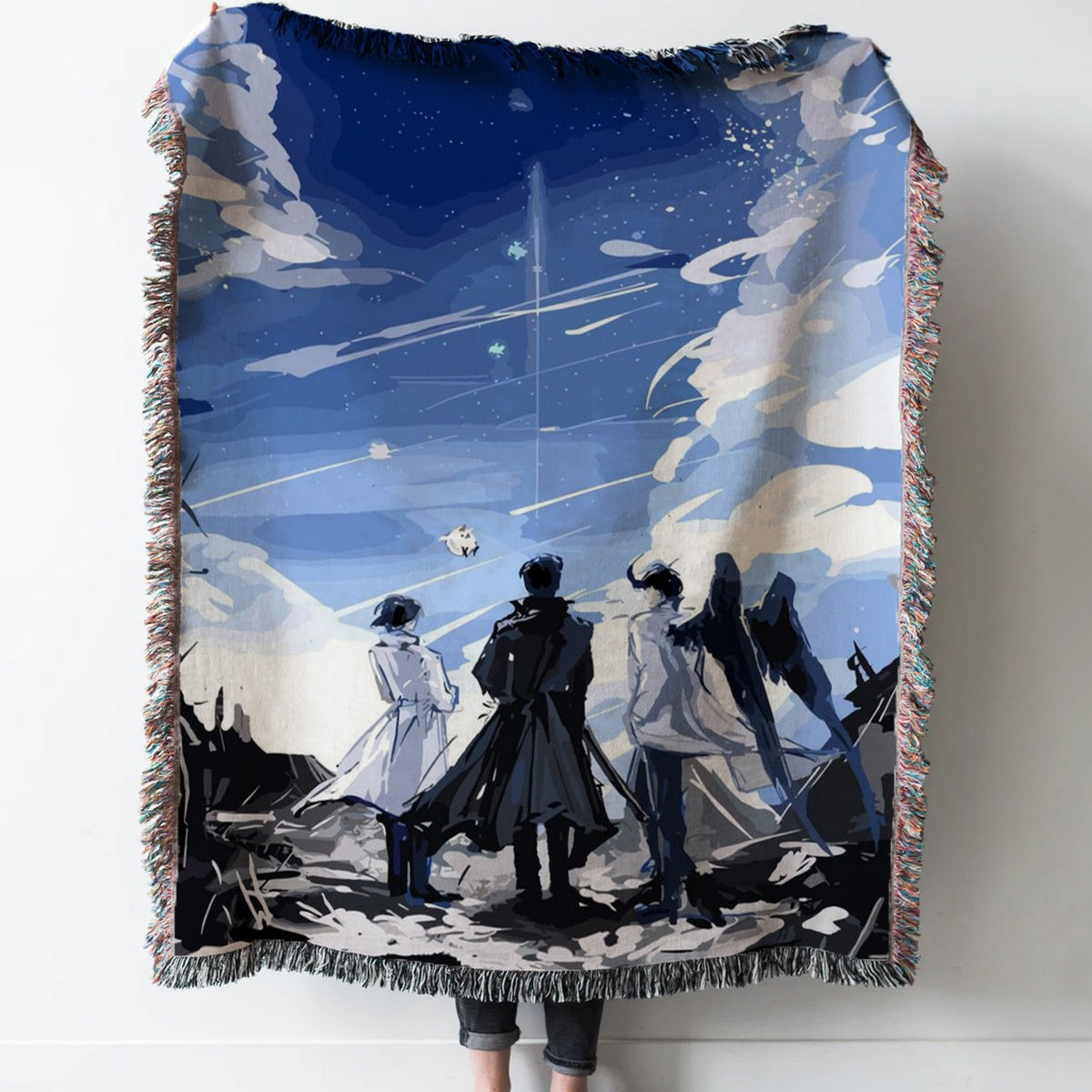 Omniscient Reader Woven Tapestry Throw Blanket with Fringe