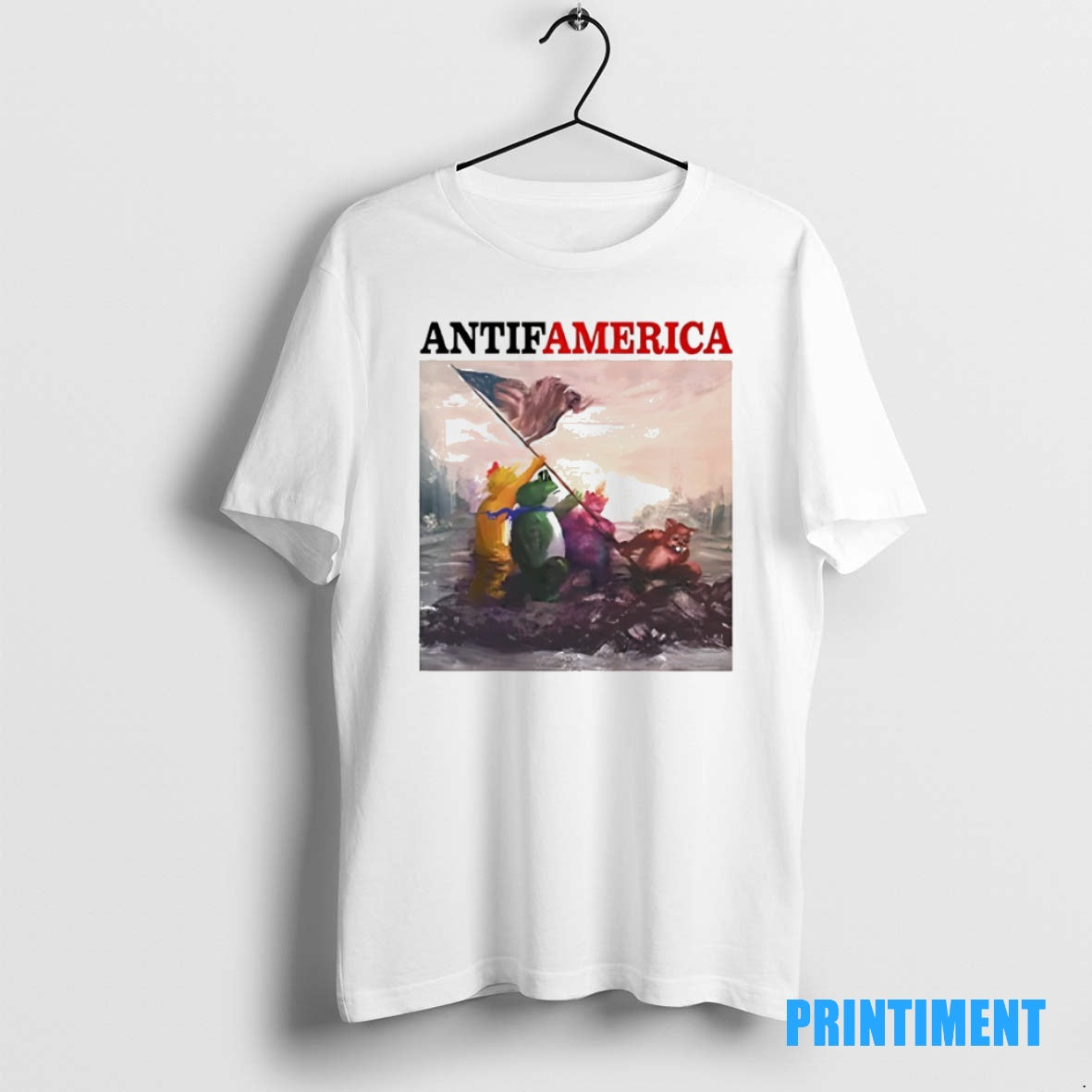 Official Antifamerica Portland Frog Tee Sweater