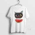 Original Cat Eat Watermelon Art