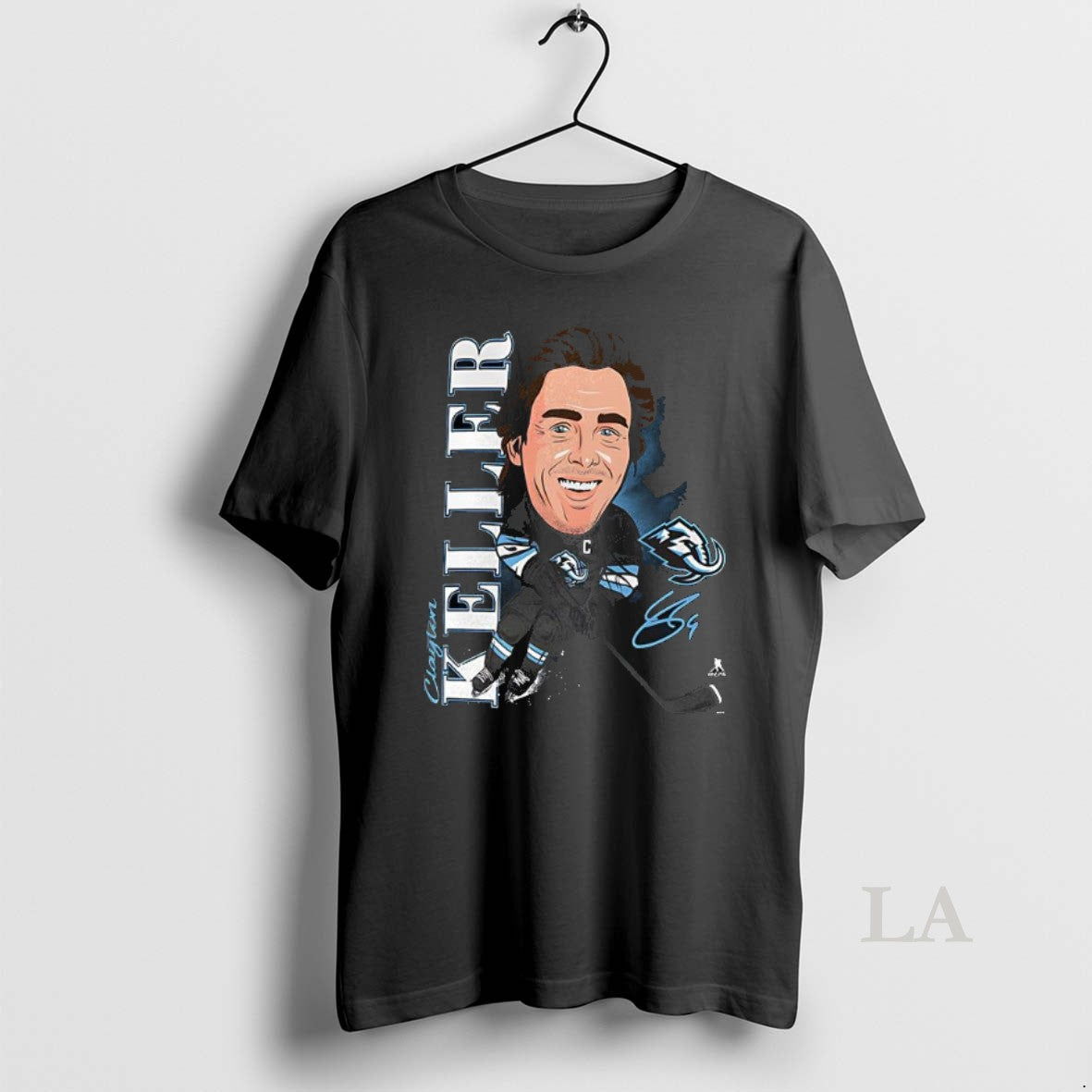 Original Clayton Keller Utah Mammoth Hockey Caricature Player Signature