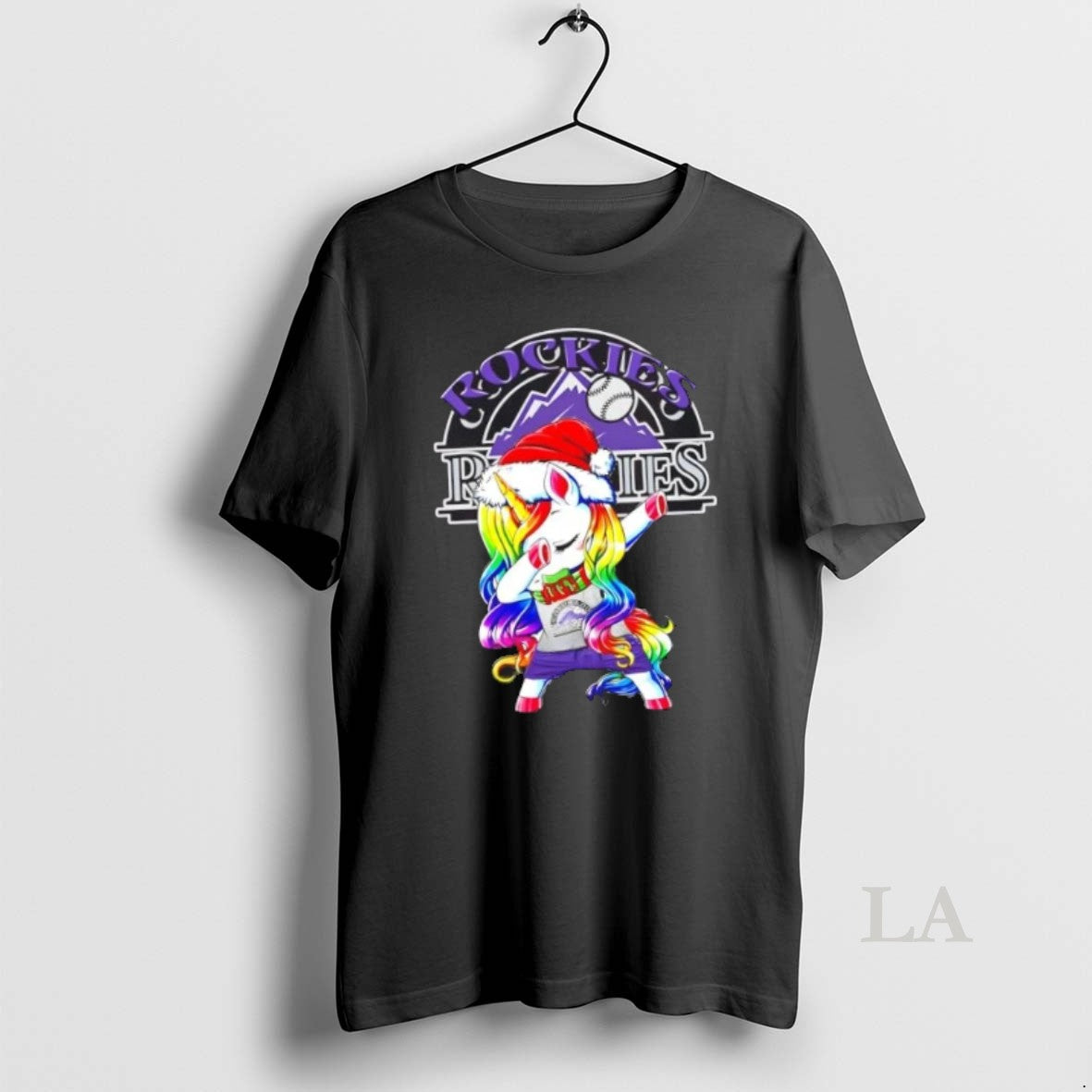 Original Colorado Rockies X Unicorn Santa Hat Dabbing Merry Christmas