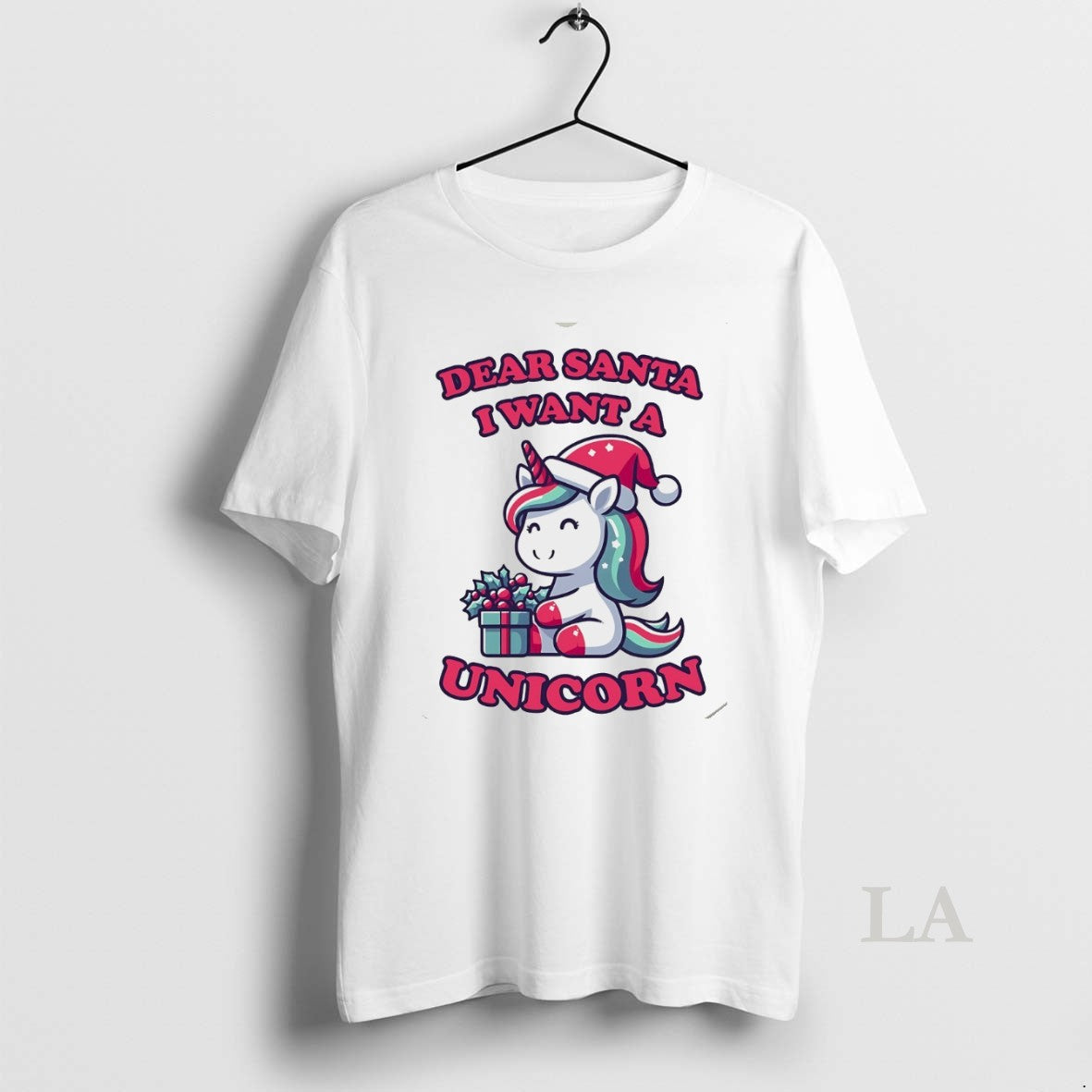 Original Dearsanta I Want A Unicorn Christmas Gift White