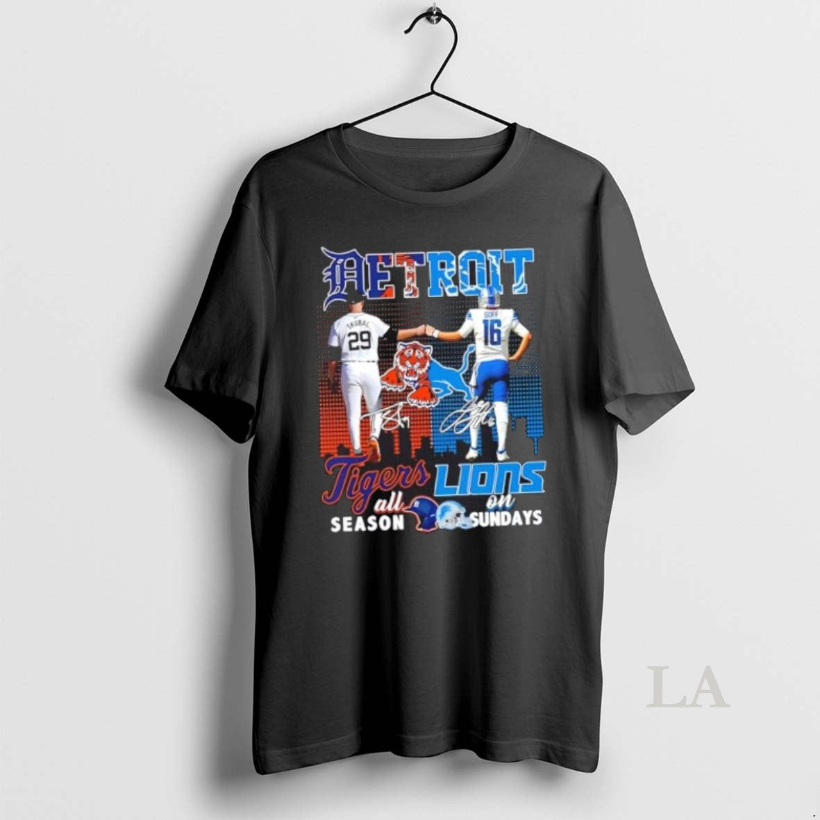 Original Detroit Ligers Skubal Tigers All Season X Goff Lions On Sundays Skyline