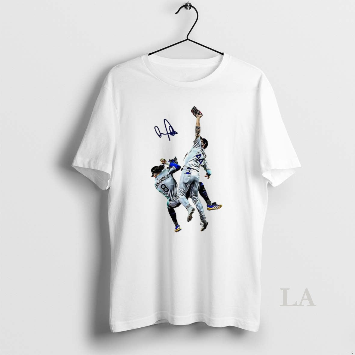 Original Dodgers Player Teoscar Hernandez And George Springer World Series 2025 Signature