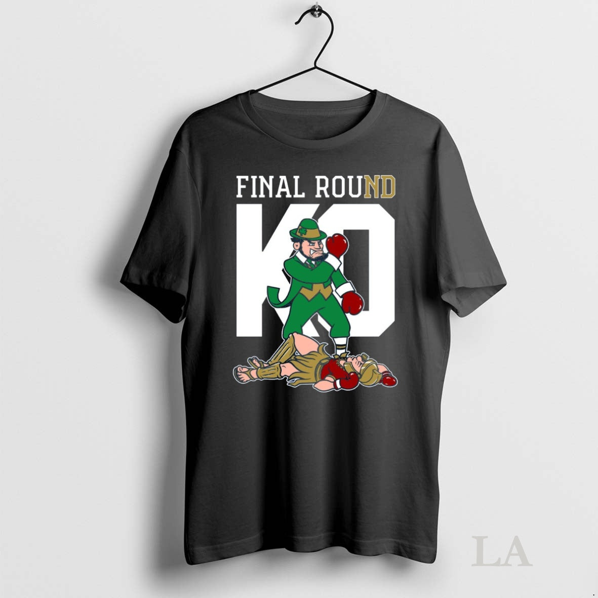 Original Final Round Ko Notre Dame Fighting Irish Defeats Trojans Mascot Tee Sweater
