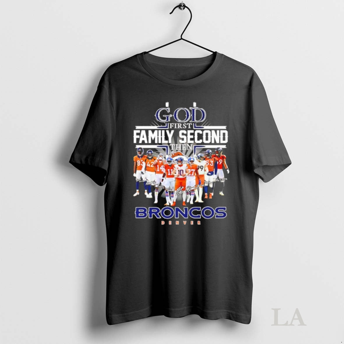 Original God First Family Second Then 2025 Broncos Denver Player Signatures