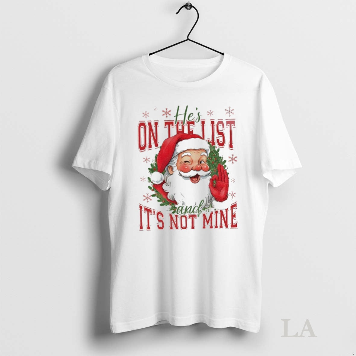 Original Hes On The List And Its Not Mine Funny Anti Trump Christmas Political Holiday